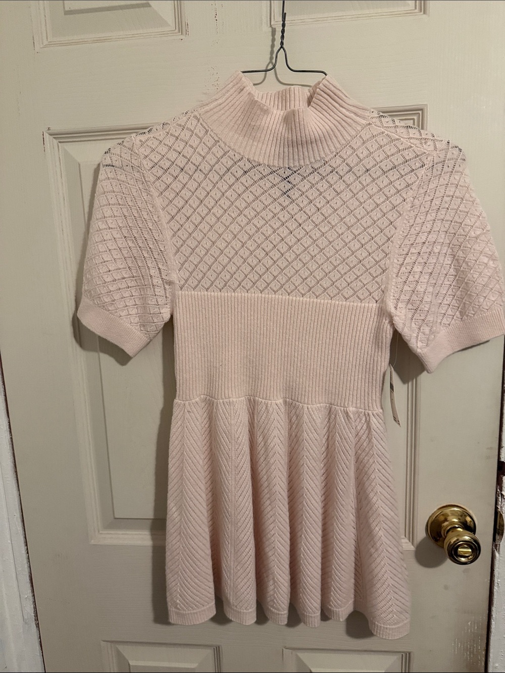 Anthropologie Pale Pink Knit Midi Dress